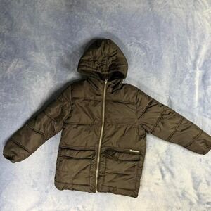 ixtreme black  puffer jacket with hood and pockets kids size small